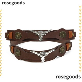 Rosegoods1 หัวเข็มขัดหนัง PU ถักมือ ปรับได้ แฮนด์เมด แฟชั่นสําหรับผู้หญิง