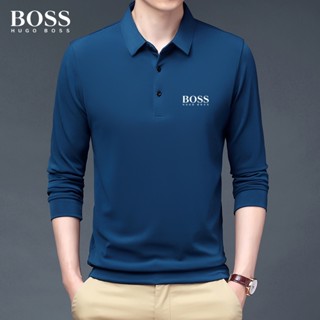 ใหม่ เสื้อโปโล BOSS แขนสั้น เทรนด์คู่รัก สําหรับผู้ชาย และผู้หญิง