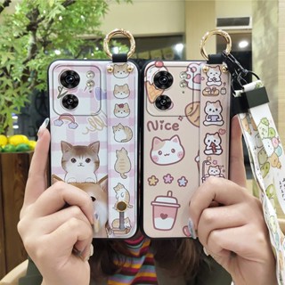 Soft case Anti-dust Phone Case For MOTO Edge40 Lanyard protective Dirt-resistant Anti-knock Cartoon Waterproof Shockproof