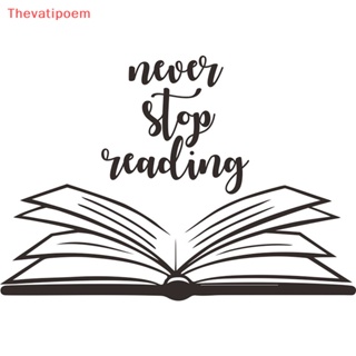 [Thevatipoem] สติกเกอร์ติดผนัง ลายคําคม Never Stop ลอกออกได้ สําหรับตกแต่งบ้าน