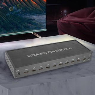 [Getdouble.th] ตัวควบคุมวิดีโอ 4K 3x3 HDMI เข้าได้กับทีวี 1 อินพุต 9 เอาท์พุต