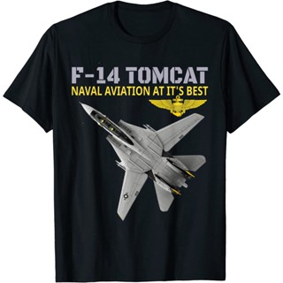 ใหม่ เสื้อยืด พิมพ์ลายกองทัพเรือ Tomcat In Action Aviation At Its The F14