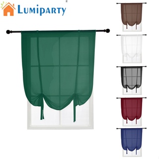 Lumiparty ผ้าม่านหน้าต่าง แบบใส สีพื้น สไตล์โมเดิร์นมินิมอล สําหรับห้องนั่งเล่น