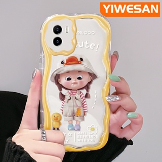 เคสโทรศัพท์มือถือแบบนิ่ม ใส ลายการ์ตูนเป็ดน้อยน่ารัก สีสันสดใส สําหรับ VIVO Y15s Y15a Y01 Y02s