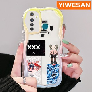 เคสโทรศัพท์มือถือแบบใส ลายกราฟฟิตี้ หุ่นยนต์แนวสตรีท สีครีม สําหรับ Realme 5 5i 5s 5 Pro 6i Narzo 20A Q