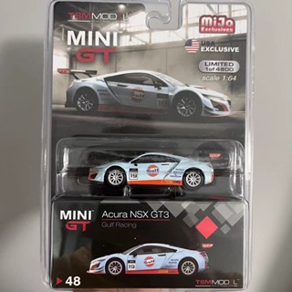 เลขที่ 1: 64 MINIGT โมเดลรถยนต์ 48 Bay Oil Honda MINIGT NSX GT3