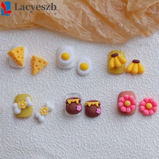 Lacyeszb เครื่องประดับตกแต่งเล็บ ลายการ์ตูนกล้วย ดอกไม้ สไตล์ญี่ปุ่น DIY