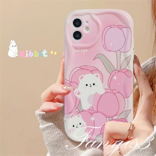 เคสโทรศัพท์มือถือแบบนิ่ม TPU ลายกระต่าย 3D ขอบโค้ง สําหรับ OPPO A58 A98 A78 A17 A17k A57 A77 A77s A76 A96 A16s A15s A5s A7 A3s A5 A9 2020 A55 A54 A74 A95 A94 A93 A53 A33 2020 F9 Pro