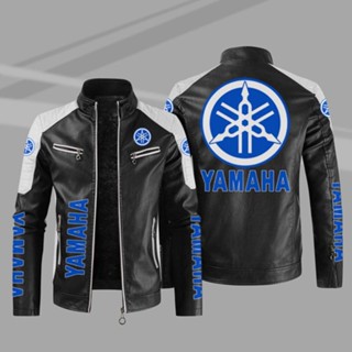 เสื้อแจ็กเก็ตหนังแขนยาว กันฝน แบบบาง ลายโลโก้ Yamaha รุ่น R3 R6 R1 สําหรับขี่รถจักรยานยนต์