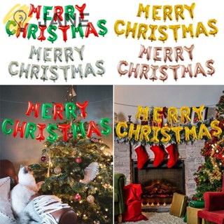 Jane ลูกโป่งเป่าลม ลายตัวอักษร Merry Christmas สําหรับตกแต่งปาร์ตี้คริสต์มาส