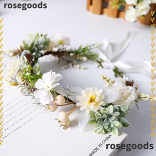 Rosegoods1 พวงหรีดดอกไม้ นางฟ้า เจ้าหญิง ชายหาด พวงหรีด เจ้าสาว ที่คาดผมเจ้าสาว ดอกไม้ มงกุฏ