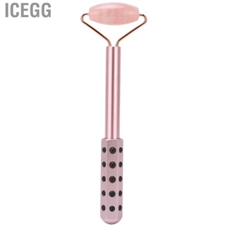 Icegg Facial Beauty Roller  Manual Anti‑Aging Portable Jade Face Skin Care Tool for