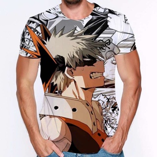 เสื้อยืด พิมพ์ลาย My Hero Academia สไตล์สตรีท สําหรับผู้ชาย