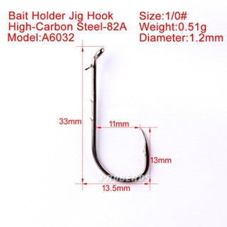 Baitholder Hook Jig Fishing Hooks Black High Carbon Steel Fishhook Clearance sale