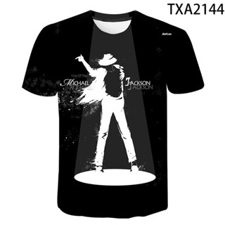 ใหม่ เสื้อยืด พิมพ์ลาย Michael Jackson แฟชั่นสตรีท