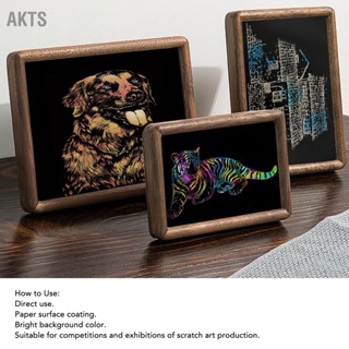 AKTS 10 pcs Scratch Paper A4 Colorful Art Card 21x28cm Drawing Painting for Kids Children