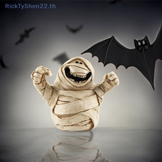 Ricktyshen ตุ๊กตาเรซิ่น รูปฟักทองผีน่ารัก ขนาดเล็ก สําหรับตกแต่งบ้าน ฮาโลวีน DIY