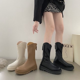 SINCE THEN  แฟชั่นรองเท้า บูท รองเท้าบูทยาว ไซส์ใหญ่ รองเท้า boots  Comfortable คุณภาพสูง ins สไตล์เกาหลี B94F0RA 37Z230910