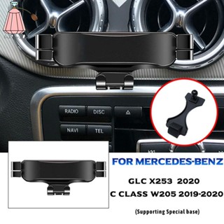 ที่วางโทรศัพท์มือถือในรถยนต์ สีดํา สําหรับ Mercedes-Benz C-Class GLC W205 X253 2019-2020