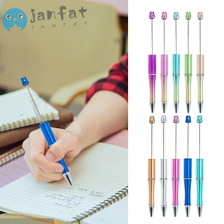 Janfat ปากกาลูกลื่น หมึกเจล พลาสติก สีดํา สร้างสรรค์ DIY สําหรับนักเรียน 5 ชิ้น