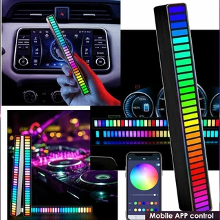 COD🔥ไฟสั่งด้วยเสียง RGB ไฟบรรยากาศ หลอดไฟ LED รถ เพลงจังหวะ แสง เสียง ควบคุม สี ตกแต่ง ไฟที่เต้นตามจังหวะ