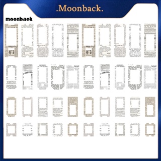 &lt;moonback&gt; กรอบรูปกระดาษคราฟท์ สีขาว สไตล์วินเทจ ทนทาน สําหรับตกแต่งสมุดภาพ แพลนเนอร์ สมุดภาพ Diy 40 ชิ้น