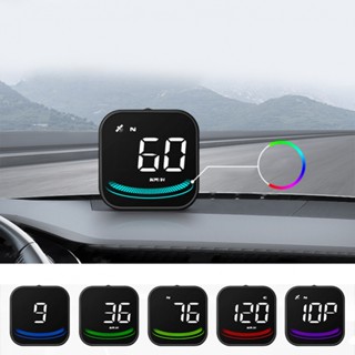 Hud สัญญาณเตือนดิจิทัล ABS 5.2 X 5.2 X 1.4 ซม. สีดํา สําหรับรถยนต์ GPS KM/h