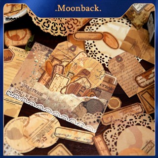 &lt;moonback&gt; สติกเกอร์ ลายดวงจันทร์ สไตล์เรโทร สําหรับติดตกแต่งสมุดโน้ต การ์ด สมุดภาพ เครื่องเขียน 1 ถุง