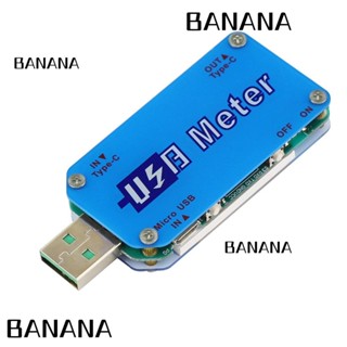 Banana1 เครื่องมัลติมิเตอร์ทดสอบแรงดันไฟฟ้า USB พลาสติก ทนทาน DC 4-24V สีเงิน สีฟ้า สําหรับช่างไฟฟ้า