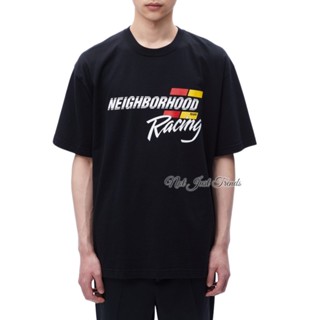 เสื้อยืดแขนสั้นลําลอง มีฮู้ด พิมพ์ลายโลโก้ตัวอักษร NBHD สําหรับผู้ชาย และผู้หญิง