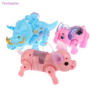 Thevantin ของเล่นอิเล็กทรอนิกส์ รูปหมูเดินเล่นน่ารัก สีชมพูอ่อน ของขวัญวันเกิด สําหรับเด็ก