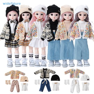 Widefigure เสื้อกันหนาว พร้อมกางเกง หมวก และเสื้อกันหนาว 1/6 BJD 30 ซม. 12 นิ้ว สําหรับตุ๊กตา 5 ชิ้น ต่อชุด