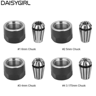 【DAISYG】Spring collet Clamping Nuts Parts For CNC Milling Engraving Wire tapping