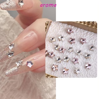 Aroma ดาวห้าแฉก พลอยเทียม แฟชั่น สําหรับตกแต่งเล็บ DIY