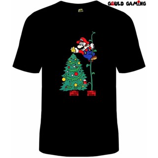 [S-5XL] เสื้อยืดผู้ชายไซส์ใหญ่ เสื้อยืดพิมพ์ลาย Super Mario Brothers คริสต์มาสสำหรับผู้ชาย L9YfS-5XL