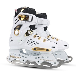 2 in 1 professional Ault man women figure ice skating hard shell hockey shoes beginner kids ice skates