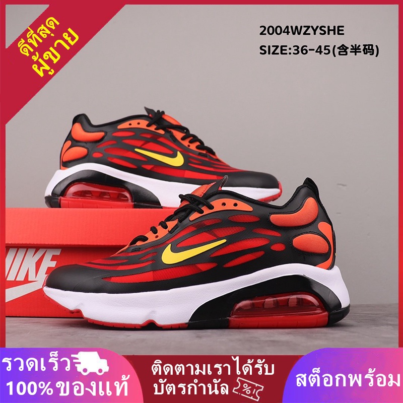 🔹ขายด่ว☀️ของแท้ 100% NIKE AIR MAX 200 รองเท้าผ้าใบเบาะลม รองเท้าวิ่ง (สีแดง)