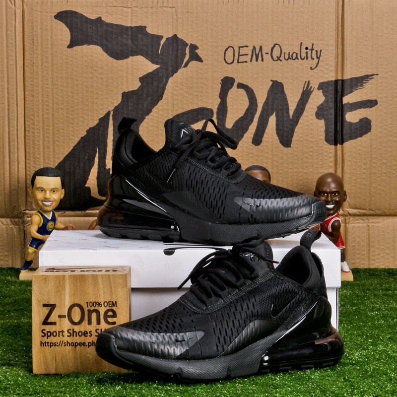 ✼✳✲สินค้าลิขสิทธิ์แท้ Nike AIR MAX 270 FLYKNIT รองเท้าวิ่งระบายอากาศ รองเท้ากีฬา สีดำ