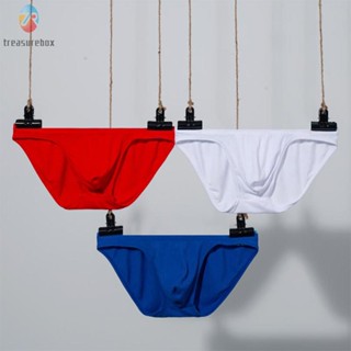 【TRSBX】Men Sexy Low Waist Underwear Briefs Gay Bikini Cotton Underpants Panties Comfort