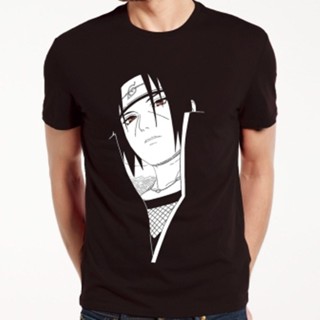 A QGเสื้อยืดผ้าฝ้ายพิมพ์ลายNARUTO SHIPPUDEN UCHIHA CHEAP 3D DISTRO เสื้อยืด