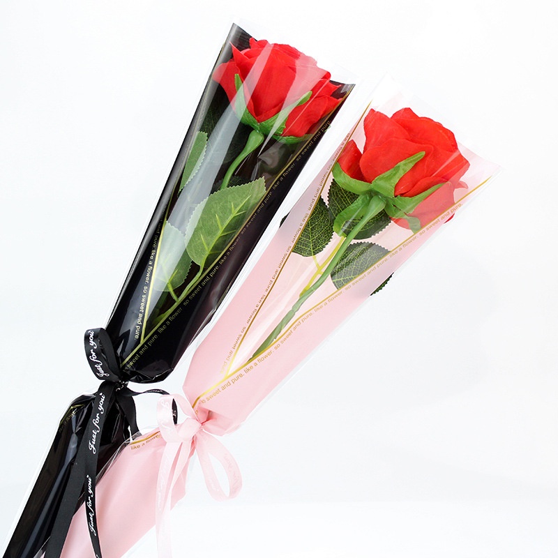 10 ชิ้น วันวาเลนไทน์ วันแม่ สีทอง สไตล์สามเหลี่ยม ใส ดอกไม้เดี่ยว ถุงบรรจุ มัดถุง ดอกไม้ DIY สําหรับของขวัญ