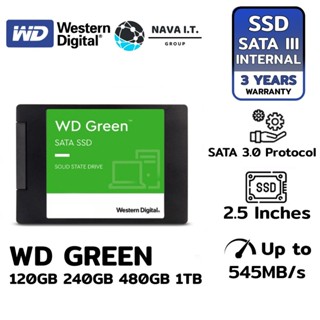 COINSคืน15%⚡FB9JMZV6⚡ WD GREEN SSD SATA 120GB 240GB 480GB 1TB รับประกัน 3 ปี