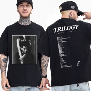 เสื้อยืดแขนสั้น ผ้าฝ้าย 100% พิมพ์ลาย The Weeknd Trilogy โอเวอร์ไซซ์ สไตล์ฮิปฮอป ฮาราจูกุ สําหรับผู้ชาย และผู้หญิง