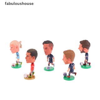 [fabuloushouse] ฟิกเกอร์ PVC รูปนักฟุตบอล Messi Neymar Mbappe Ronaldo ขนาด 6.6 ซม. สําหรับตกแต่งบ้าน