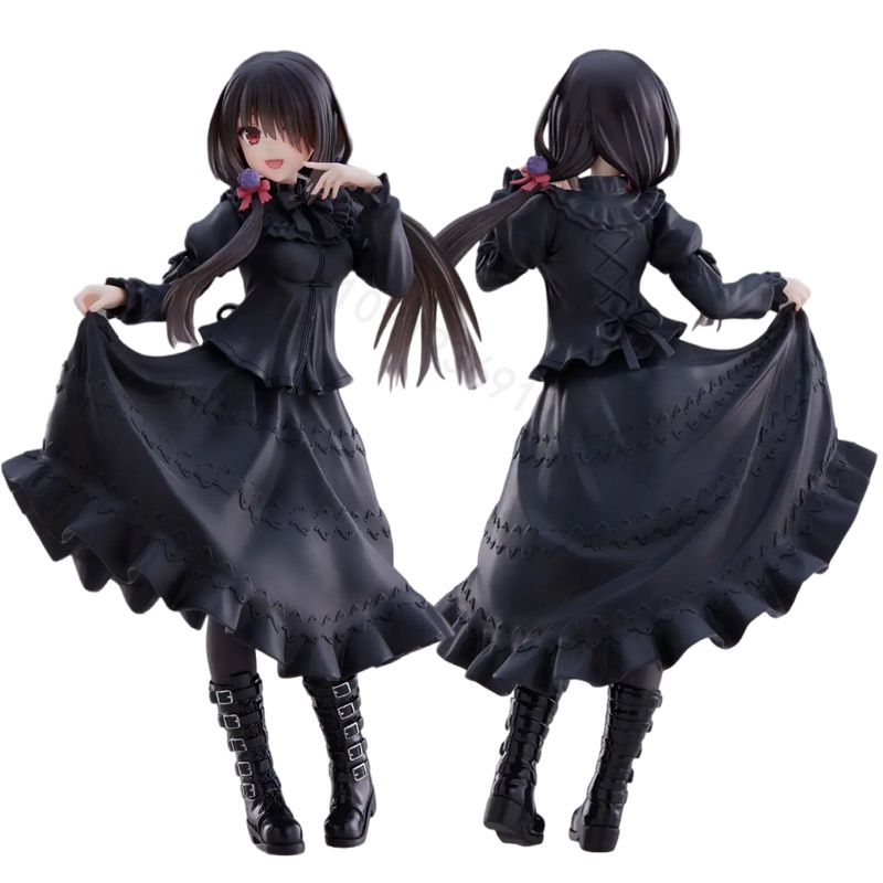 โมเดลฟิกเกอร์ PVC รูปปั้นอนิเมะ DATE A LIVE Tokisaki Kurumi ขนาด 20 ซม. สีดํา สําหรับตกแต่งโต๊ะ รถยนต์