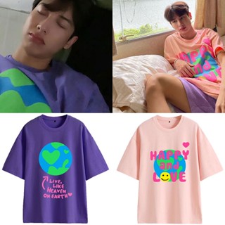 [S-5XL] KPOP OFFGUN เดียวกันผ้าฝ้ายแขนสั้นเสื้อยืดขนาดบวกผู้ชายและผู้หญิงฮาราจูกุ 2022 ฤดูร้อนใหม่สไตล์เกาหลีคู่หลวมรอบค