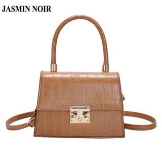 Jasmin NOIR กระเป๋าถือ กระเป๋าสะพายไหล่ ลายหนังจระเข้ ขนาดเล็ก สําหรับสตรี