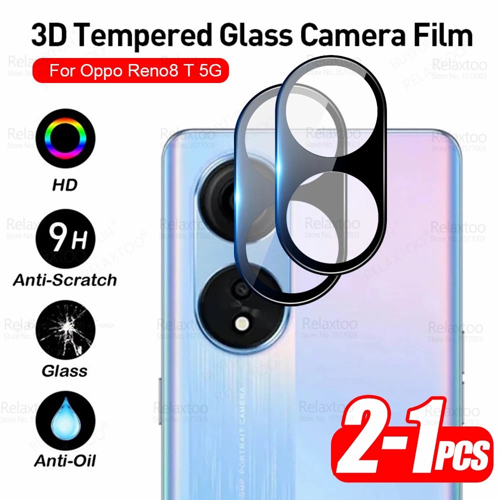 ฟิล์มกระจกนิรภัยกันรอยหน้าจอกล้อง 3D สําหรับ Oppo Reno8 T 5G CPH2505