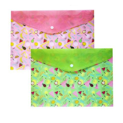 - 2 ชิ้น FILE BAG / COLORFUL A4 FILE BAG (RANDOM DESIGN)