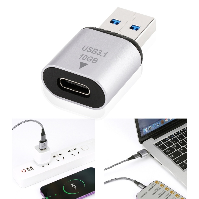 WU อะแดปเตอร์ USB 3 1 ถึง Type C 10Gbps 5V 3A Fast Charging Charger Converter USB 3 1